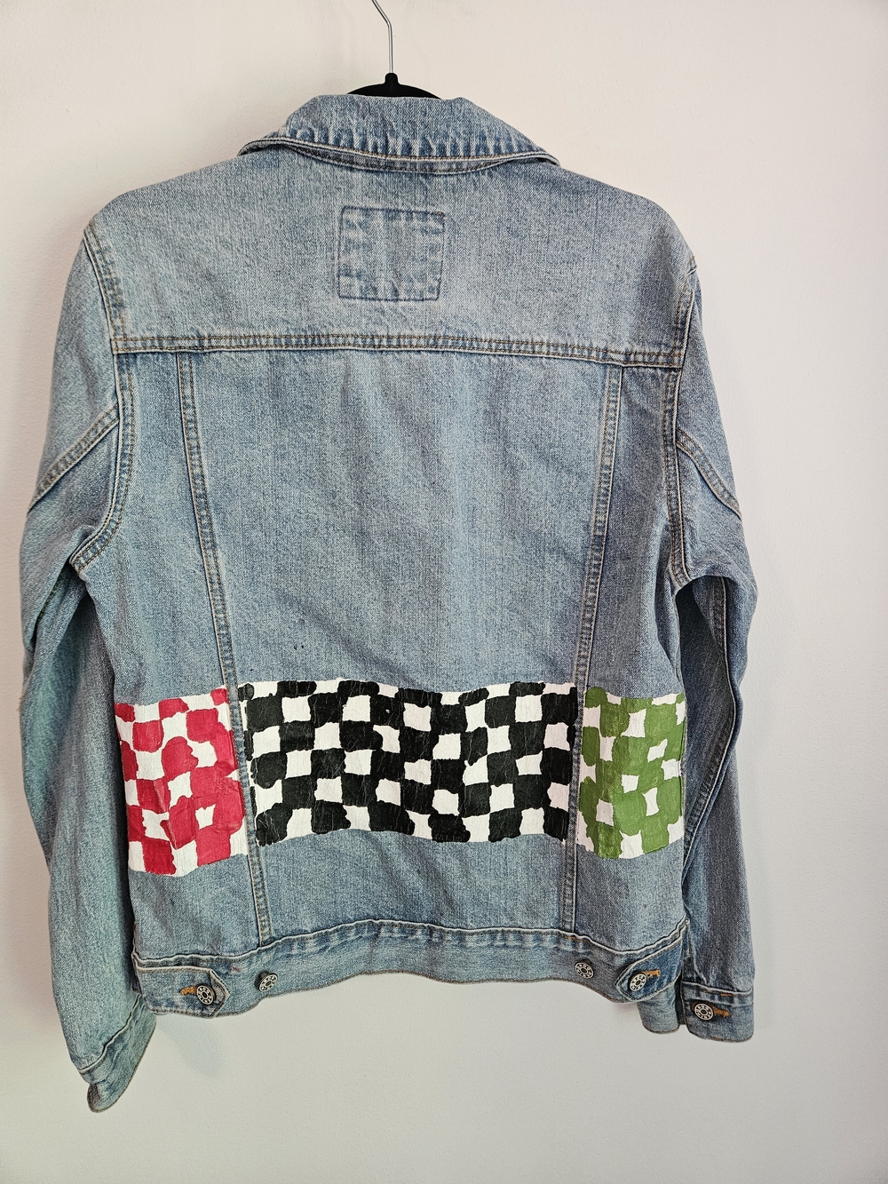 BDG Urban Outfitters Denim Trucker Jean Jacket Hand Painted Men's S